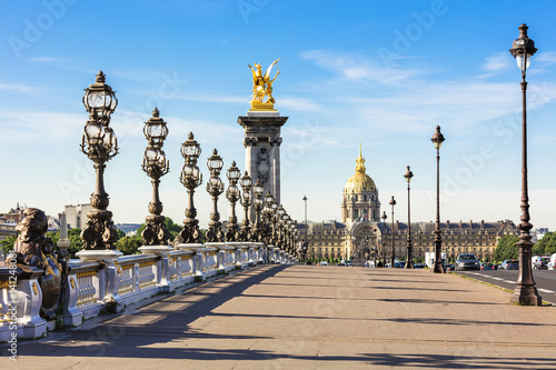 Pont Alexandre III Bridge & Hotel des Invalides, Paris, France