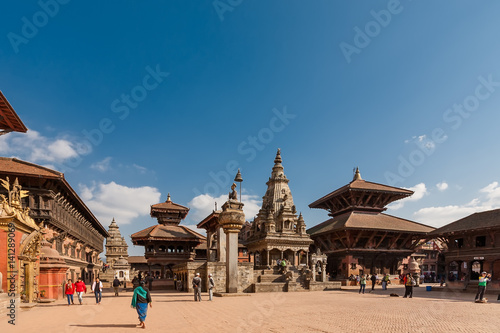 November 25, 2013 - exterior of ancient city Bhaktapur, Nepal