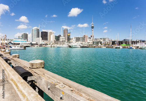 Auckland viaduct harbour and skyline