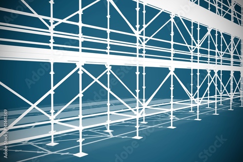 Composite image of 3d illustration of gray scaffolding