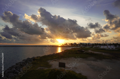 Sunrise in Freeport, Bahamas