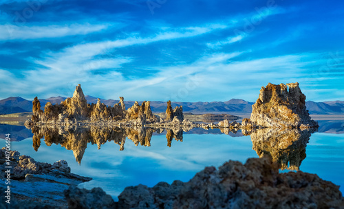 Rocks Reflected in Lake