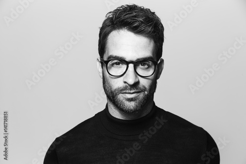 Handsome man in spectacles, portrait