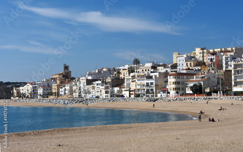 Village of Sant Pol de Mar in Barcelona province, Catalonia, Spain