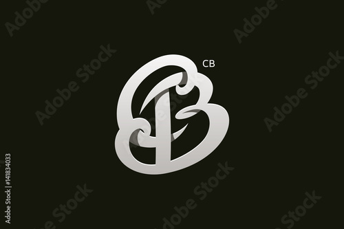 Letter B and C Monogram Logo Design Vector