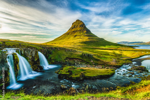 Triple waterfalls of Kirkjufell