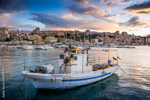 SCIACCA, ITALY - October 18, 2009: panoramic view of coastline in Sciacca, Italy