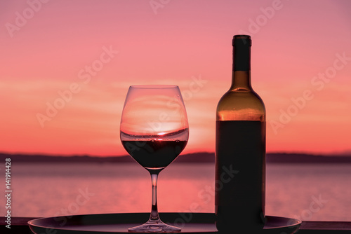 Red wine Pink sky