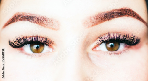 Artificial lashes. eyelash extension.