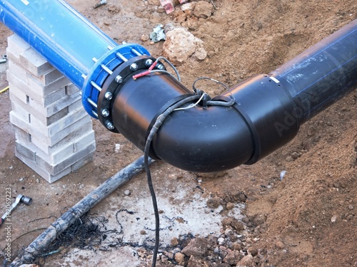 HDPE pipe welding underground, City portable water system