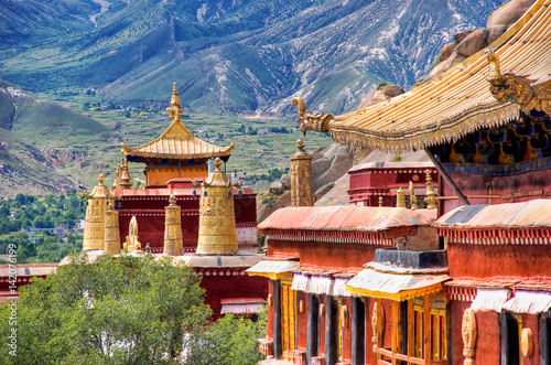 Ancient temples. Sera monastery near Lhasa, Tibet