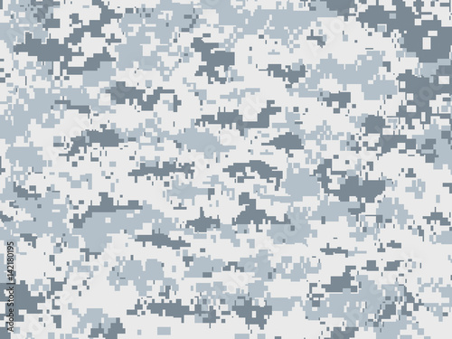 Camouflage pixels pour la neige
