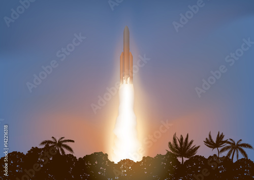 Fusée - Décollage - espace - lancement - satellite