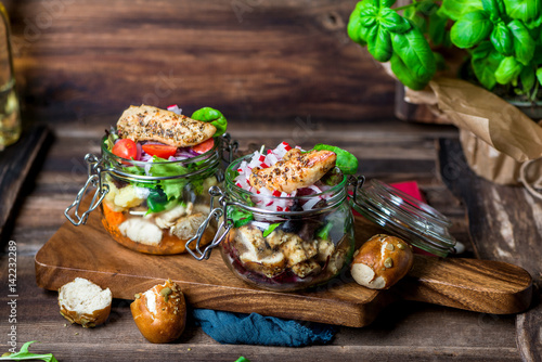 Salat im Glas - Shaking Salad - Trend Essen - Fasten & Diät