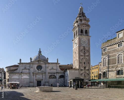 View of Campo Santa Maria Formosa square and the homonymous church, Venice, Italy