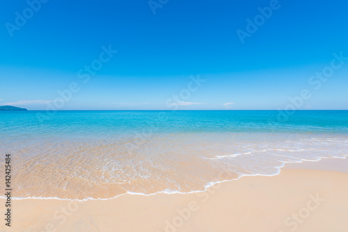 Beach sand sky and summer sea