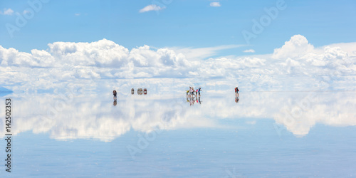 Salar de Uyuni is largest salt flat in the World (UNESCO World Heritage Site) - Altiplano, Bolivia, South America