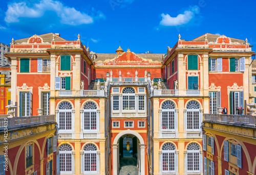 Courtyard of Palazzo Reale in Genoa, Italy