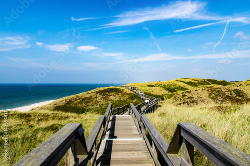 Sylt, Holzsteg, Dünen