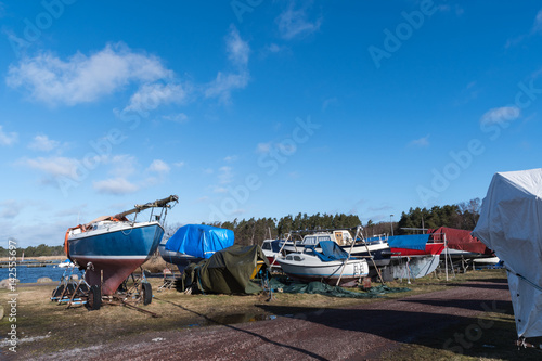 Winter storage of small boats