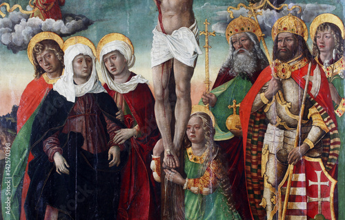 Gianfrancesco da Tolmezzo: Crucifixion with Saints