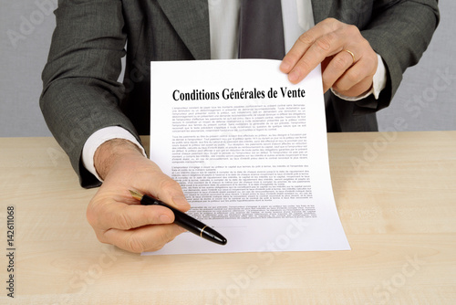 Signature des conditions générales de vente 