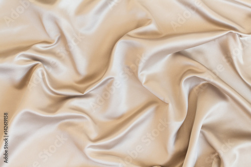 Wavy beige organza close-up