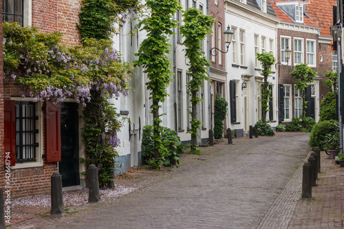 Street in the historic old town of Amersfoort, Netherlands