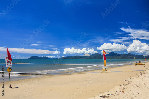 Cairns beach with stinger net protection from stingers