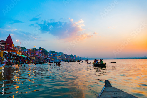 Boat on Ganges River, Varanasi , India 
