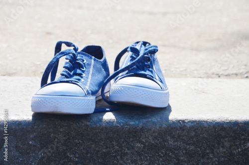 beautiful blue sneakers