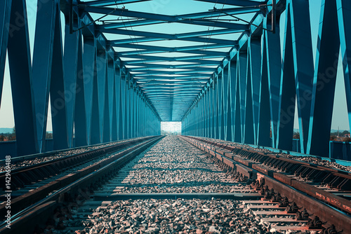 Rails running on a bridge