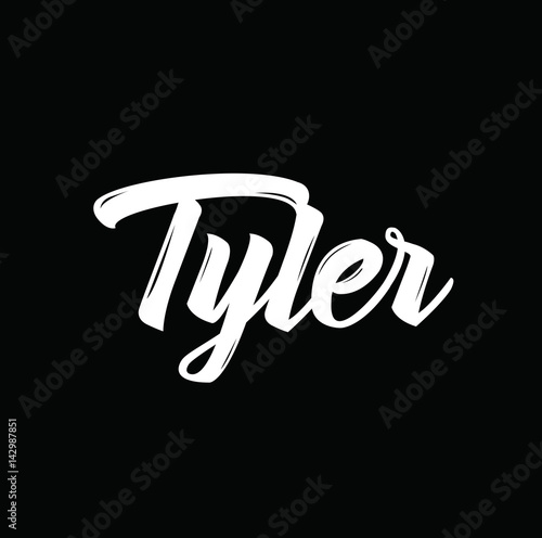 tyler, text design. Vector calligraphy. Typography poster.