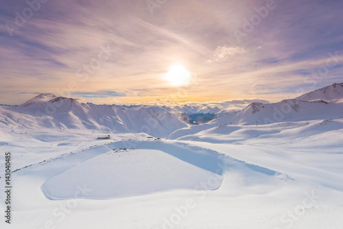 Österreich Tirol Serfaus Schnee Alpen Furgler Kaunertal Gipfel winterurlaub romantisch romantik, schneedecke, verschneit, schnee, winter, wintermorgen, mood moody sonnenaufgang sonnenuntergang