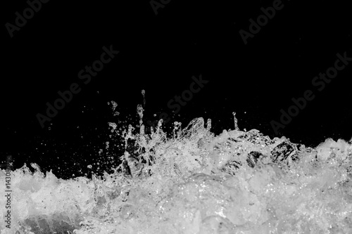 Water Splash on Black Background