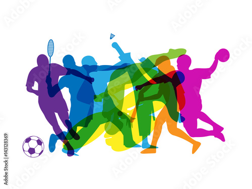 RAINBOW OF SPORTS SILHOUETTES 