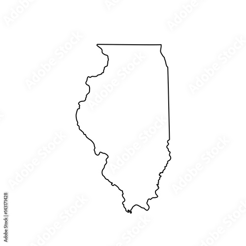 map of the U.S. state Illinois