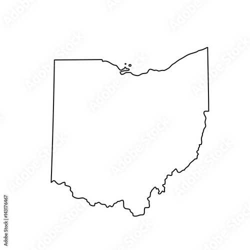 map of the U.S. state of Ohio