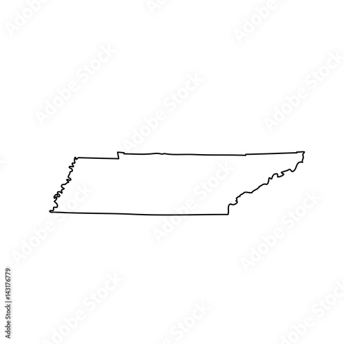 map of the U.S. state of Tennessee 