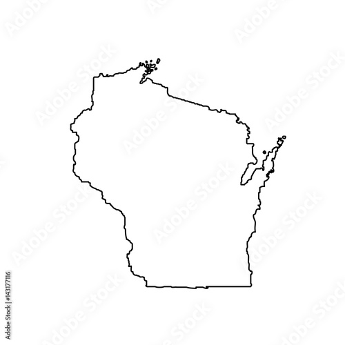 map of the U.S. state of Wisconsin 