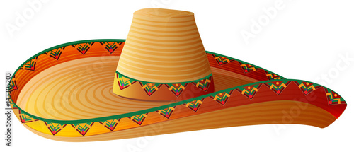 Sombrero Mexican Straw Hat with wide margins