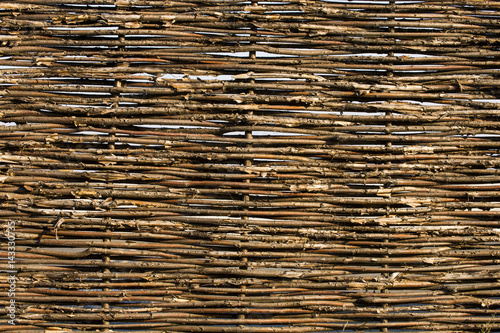 wicker fence of twigs