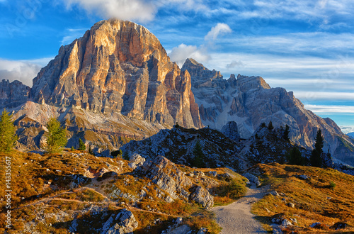 Mountain Cinque Torri (The Five Pillars), Dolomites, Italy
