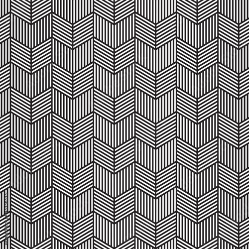 Seamless chevron pattern texture, etched with parallel line shading. Vector Illustration.