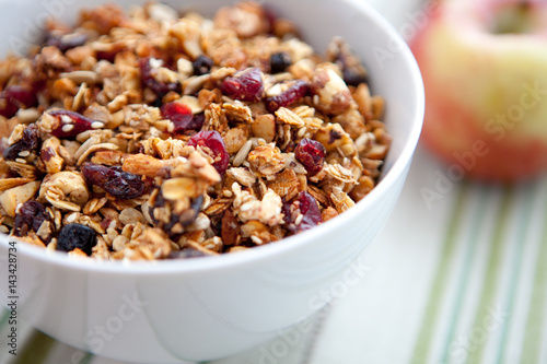 Healthy granola in a bowl