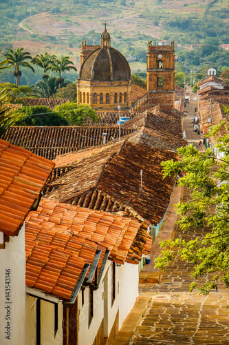 The Church in Town of Barichara, Colombia