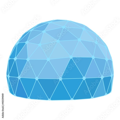 Geodesic dome. Vector.