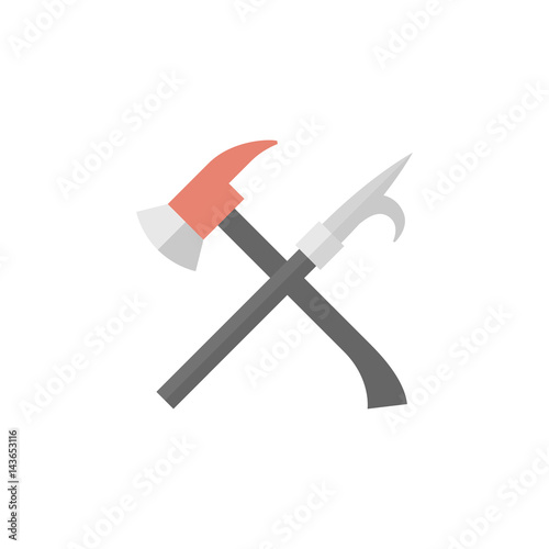 Flat icon - Fireman tools