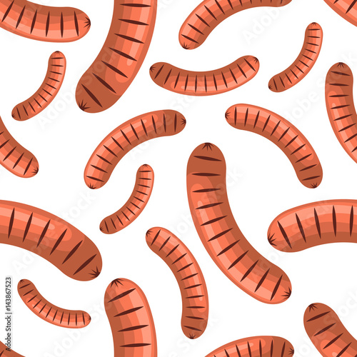 Sausages seamless pattern