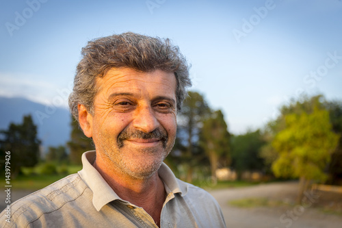 Close up portrait of mature armenian peasant